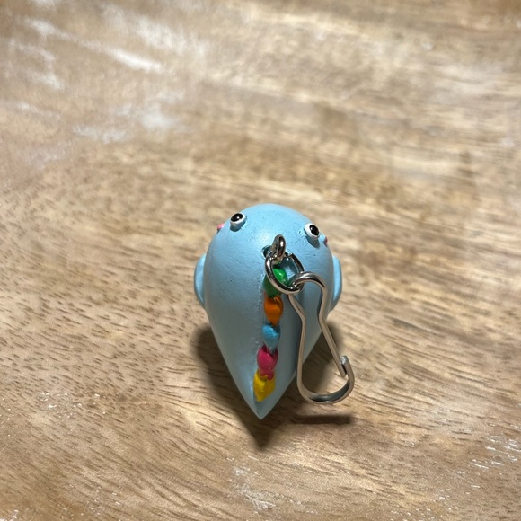 NWOT Baby Blue Rainbow Dinosaur Charm with Spring Hook - Picture 8 of 11